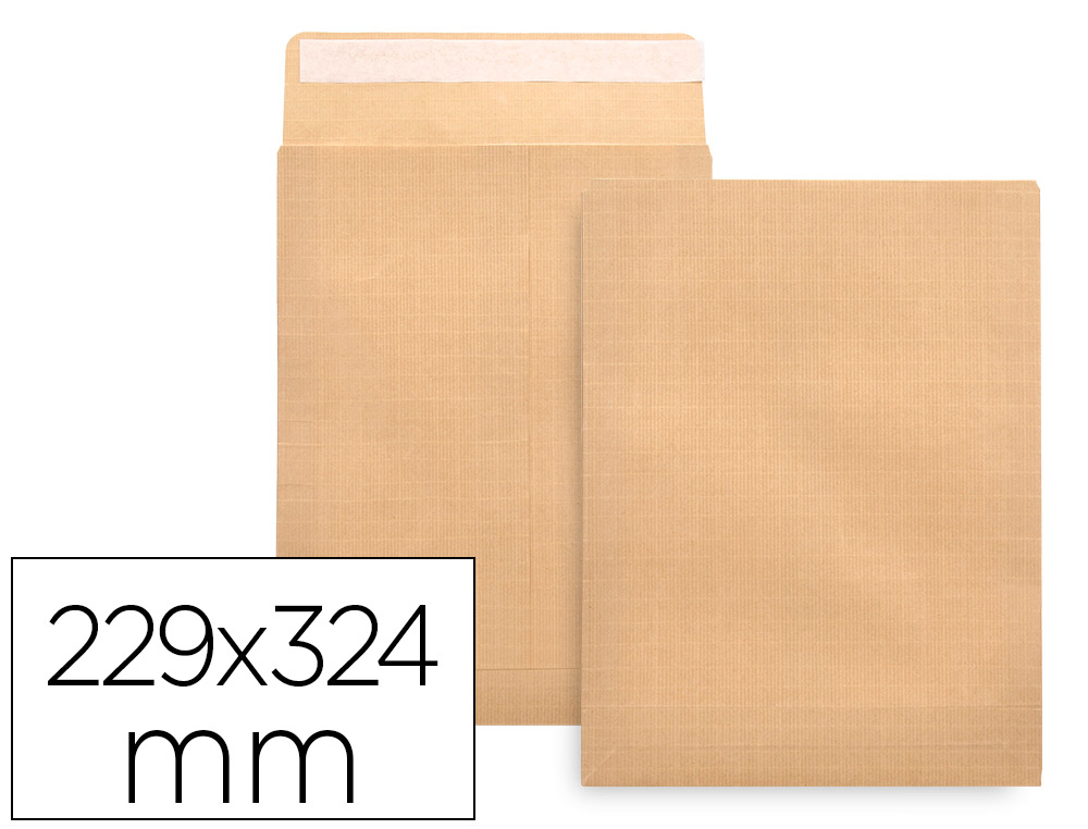 SOBRE LIDERPAPEL BOLSA N.7 KRAFT DIN C4 229X324 MM TIRA DE SILICONA CAJA DE 250 UNIDADES