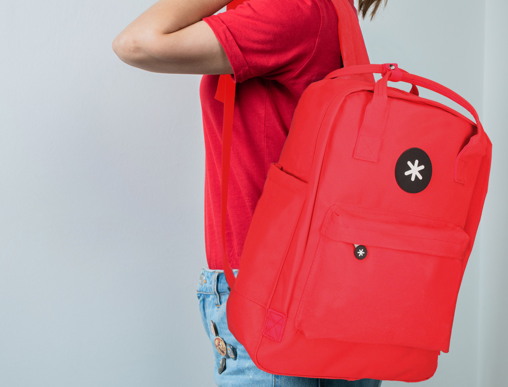 MOCHILA ANTARTIK 2 ASAS Y BOLSILLOS EXTERIORES COLOR ROJO 300X115X390 MM
