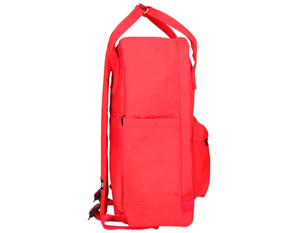 MOCHILA ANTARTIK 2 ASAS Y BOLSILLOS EXTERIORES COLOR ROJO 300X115X390 MM