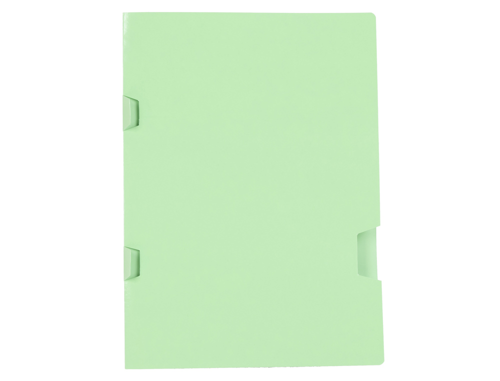 SUBCARPETA LIDERPAPEL FOLIO VERDE TRES UÑEROS PLASTIFICADA 160G/M2