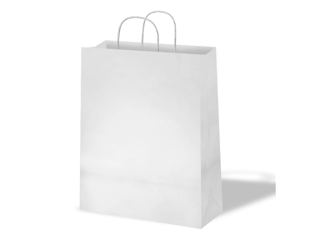 BOLSA KRAFT BASIKA CELULOSA BLANCO 90 GR ASA RETORCIDA TAMAO 