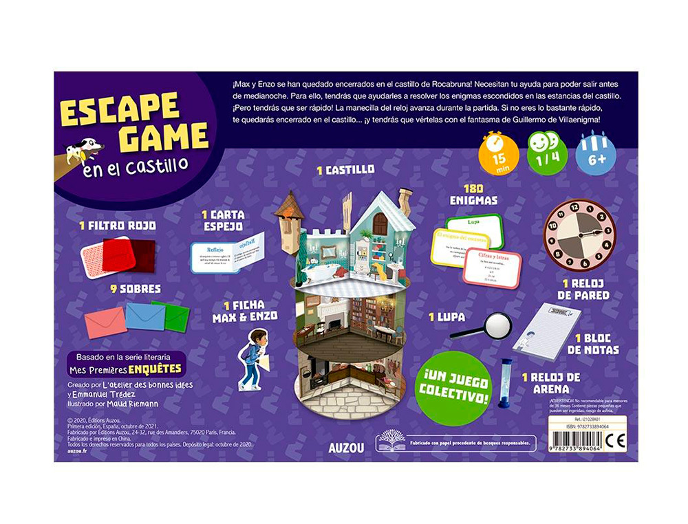 JUEGO DE MESA AUZOU ESCAPE EN EL CASTILLO