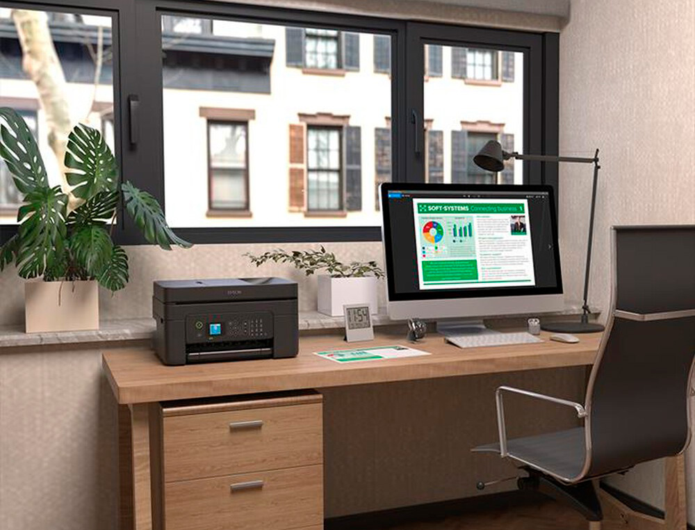 EQUIPO MULTIFUNCION EPSON WORK FORCE WF-2930DWF WIFI TINTA 10 PPM BANDEJA 100 HOJAS ESCANER COPIADORA