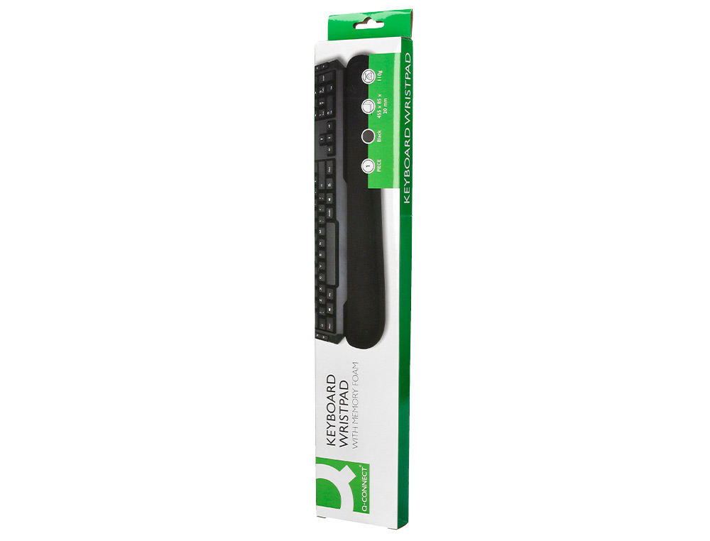 REPOSAMUECAS Q-CONNECT MEMORY FOAM PARA TECLADO COLOR NEGRO 460X85X25 MM