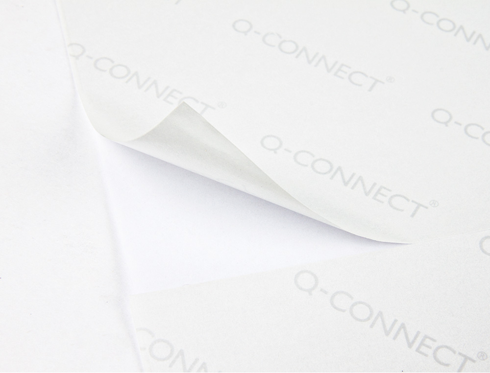 ETIQUETA ADHESIVA Q-CONNECT KF10653 TAMAÑO 105X35 MM FOTOCOPIADORA LASER -INK-JET CAJA CON 100 HOJAS DIN A4