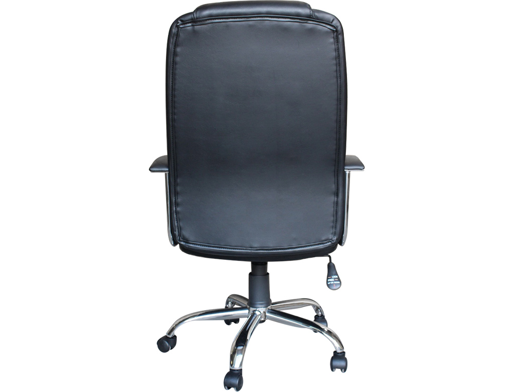 SILLA DE DIRECCION Q-CONNECT CON RESPALDO ALTO REGULABLE EN ALTURA ALTO 1115+85MM ANCHO 500MM Y PROF 490MM NEGRA