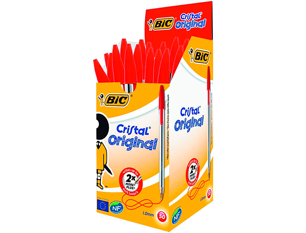 BOLIGRAFO BIC CRISTAL ROJO UNIDAD
