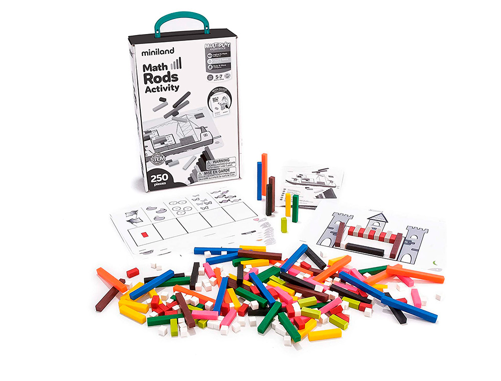 JUEGO MINILAND ACTIVITY REGLETAS FAVORECE LA LOGICA MATEMATICA 375X380X100 MM