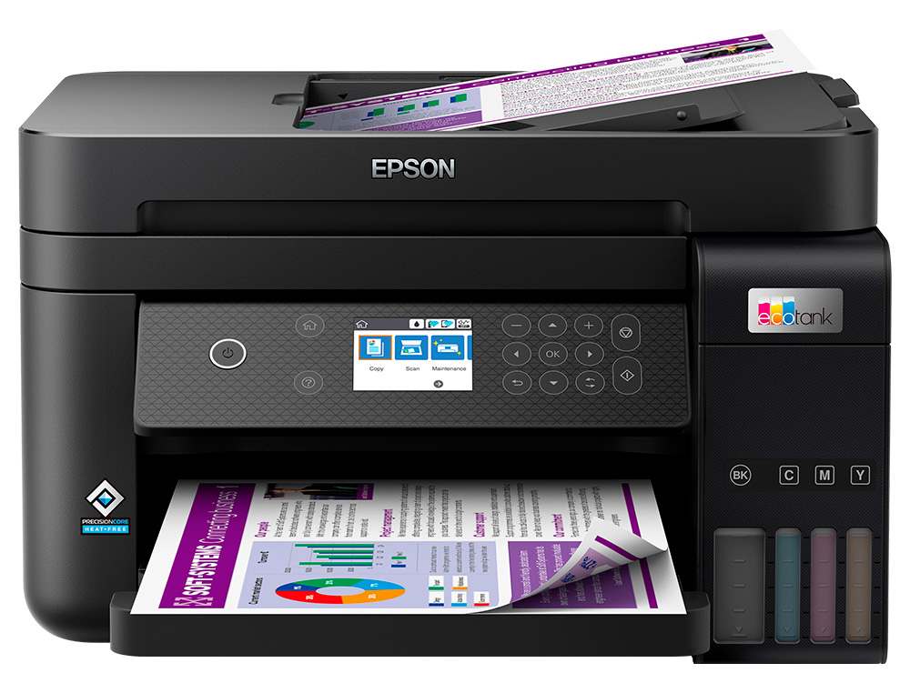 EQUIPO MULTIFUNCION EPSON ECOTANK ET-3850 TINTA 15 PPM BANDEJA 250 HOJAS ESCANER COPIADORA IMPRESORA