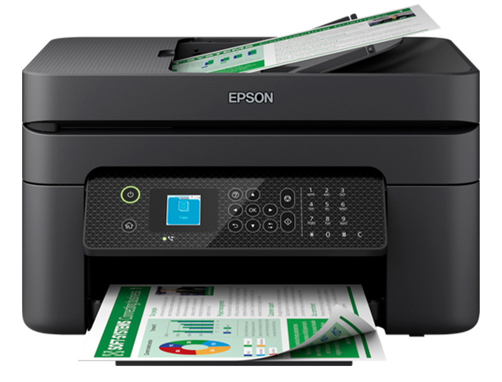 EQUIPO MULTIFUNCION EPSON WORK FORCE WF-2930DWF WIFI TINTA 10 PPM BANDEJA 100 HOJAS ESCANER COPIADORA