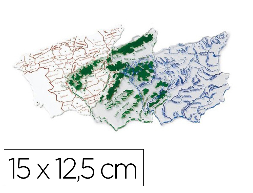 PLANTILLA FAIBO MAPA ESPAA 15X12,5 CM BOLSA DE 3 UNIDADES 100% RECICLABLE