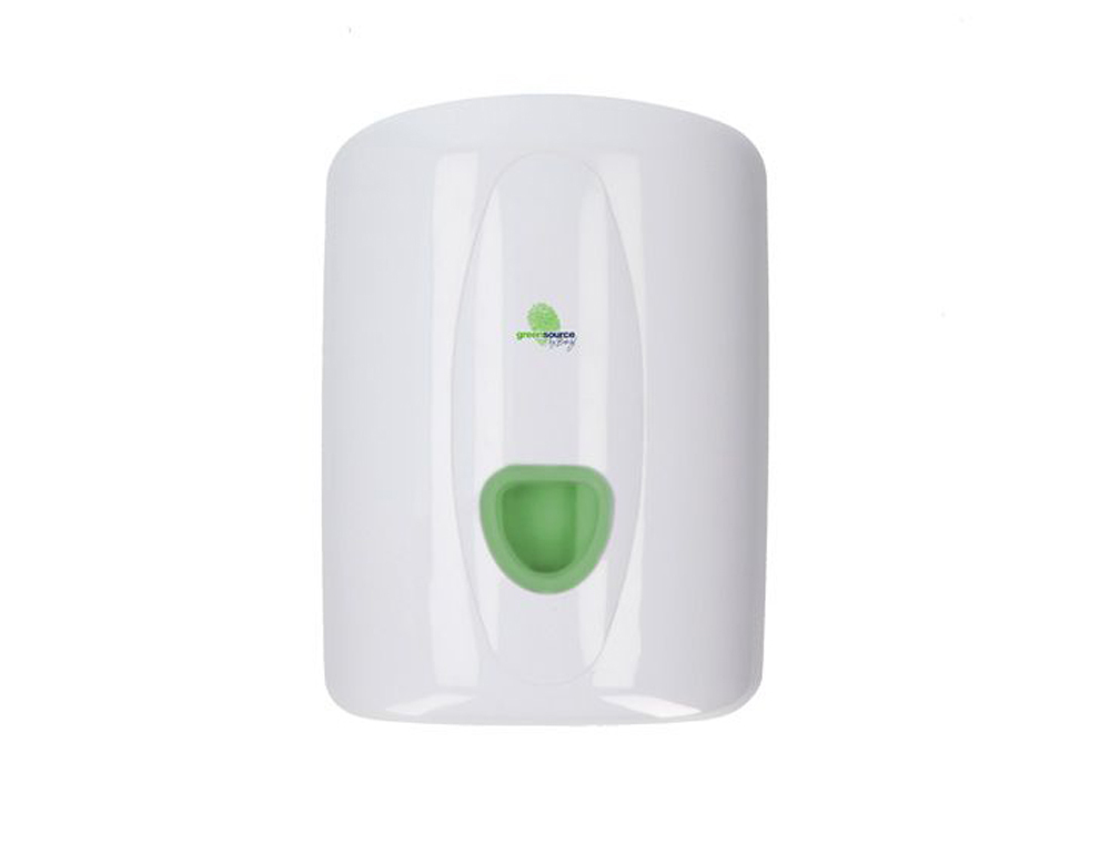 DISPENSADOR TOALLAS SECAMANOS BUNZL GREENSOURCE FABRICADO EN ABS COLOR BLANCO