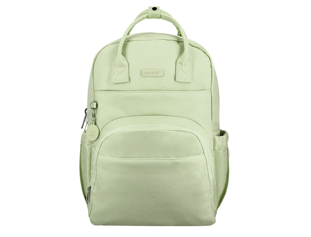 MOCHILA ANTARTIK DISEO CASUAL CON ASA MULTIBOLSILLO COLOR VERDE MATCHA 410X120X290 MM