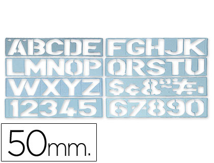 PLANTILLA LIDERPAPEL ROTULACION 1700 LETRAS Y NUMEROS 50 MM