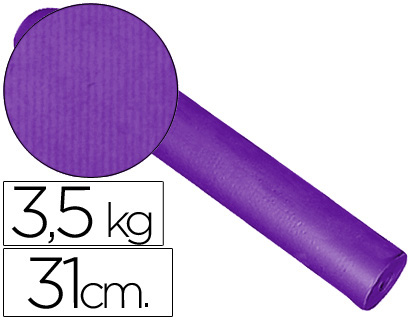 PAPEL DE REGALO KRAFT LISO BOBINA 31 CM 3,5 KG COLOR LILA
