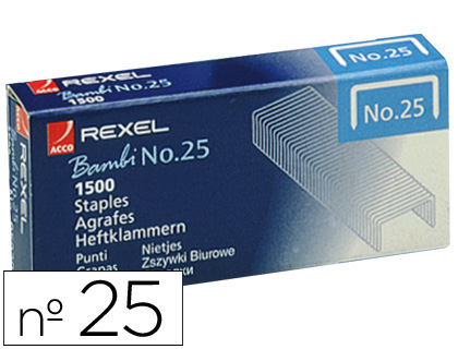 GRAPAS REXEL N25 21/4 CAJA DE 1500 UNIDADES