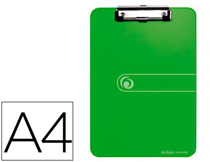 PORTANOTAS HERLITZ CON PINZA DIN A4 VERDE