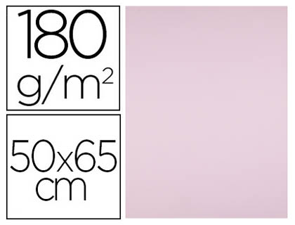 CARTULINA LIDERPAPEL 50X65 CM 180G/M2 ROSA PAQUETE DE 25 HOJAS